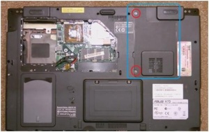 Разбираем ноутбук Asus A7D. Чистим ноутбук от пыли и меняем термопасту.