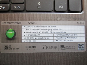 Разбираем ноутбук Acer Aspire 5560G.