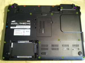 Как разобрать ноутбук Samsung P510